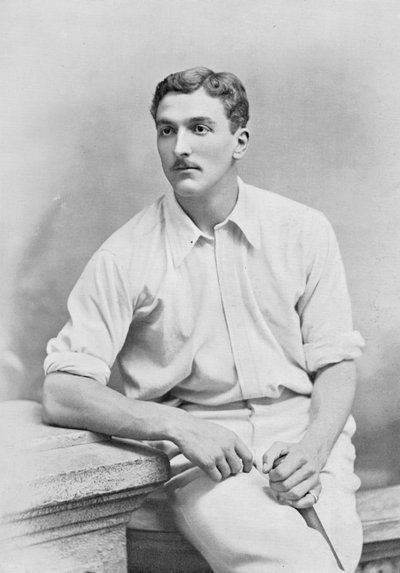 C.B. Fry, from Famous Cricketers and Cricket Grounds, Published by Hudson and Kearns, 1895 by English Photographer